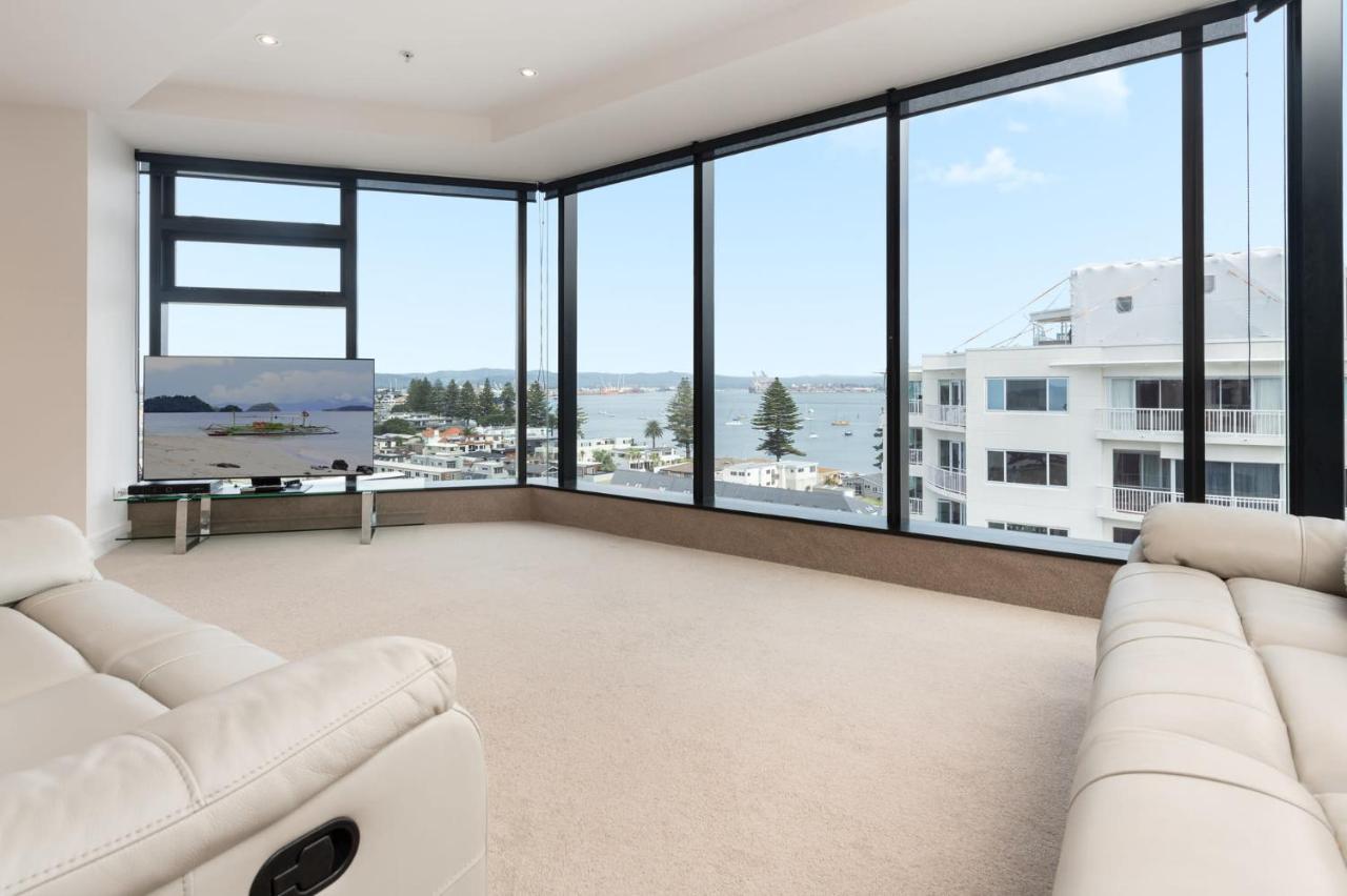 דירות מאונט מאונגאנוי Superb Elevated Views Of Harbour With Heated Pool, Gym & Parking מראה חיצוני תמונה
