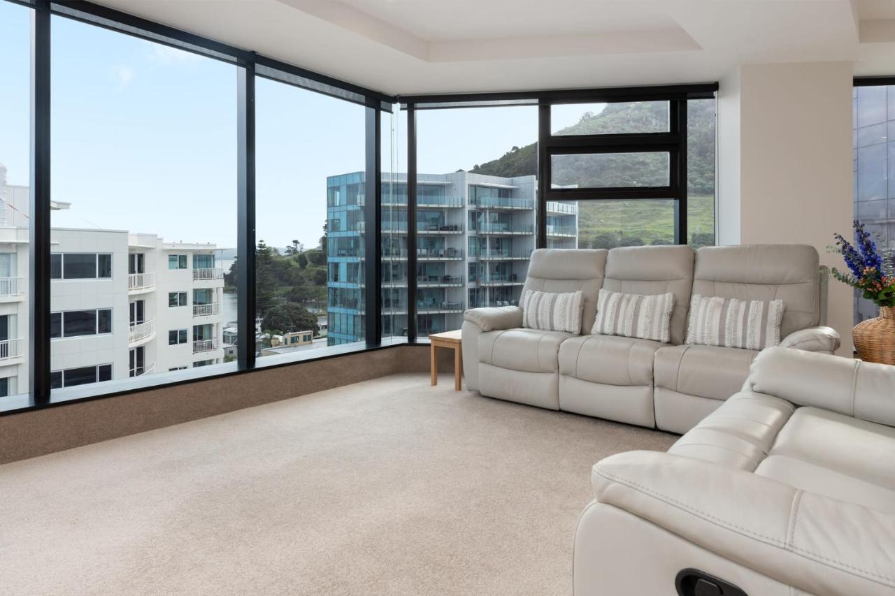 דירות מאונט מאונגאנוי Superb Elevated Views Of Harbour With Heated Pool, Gym & Parking מראה חיצוני תמונה