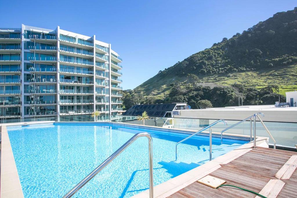 דירות מאונט מאונגאנוי Superb Elevated Views Of Harbour With Heated Pool, Gym & Parking מראה חיצוני תמונה